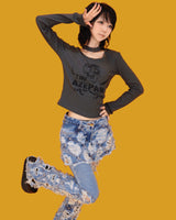 スカルスタッドチョーカーT (3color)