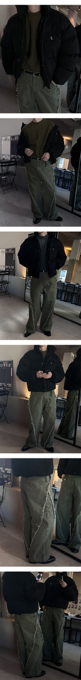 [Unisex] Low cutting wide pants(3color)
