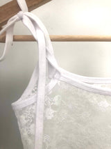 See-through lace tank top