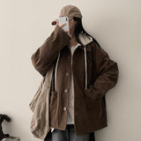 Deliveroo Slit Suede Tracker Jacket