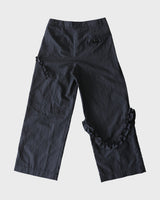 NYLON RUFFLE PANTS (BLACK)