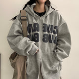 Nibo Boxy ナッピングエンボスレタリングパーカー