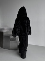lisa faux fur hooded jacket (2color)