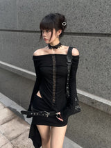 Lace long-sleeved top
