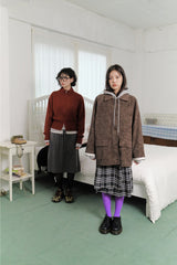 Formal Check Wrap Skirt (2color)