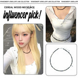 Cereal wood Necklace [black wood]