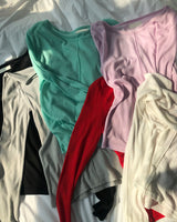 Dehin ピンタックレイヤードロングスリーブTシャツ