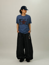 DZ レトロ スター プリンティング クロップ 1/2 T