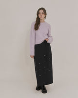 STUDS MAXI SKIRT [NAVY]