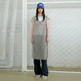 Cap Bust Shirring dress gray