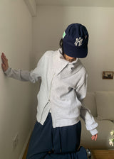 WAFFLE UNABAL ZIP-UP (2color)