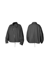 RELABEL Spatial Relations (Edges) Large Collar with レーストリム ダブルブレスト スラントプラケットシルエット ジャケット