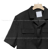 Summer rubbing linen crop jacket