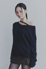 ルビーフックオーバーニット black