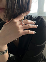 [925silver] Wave knot ring