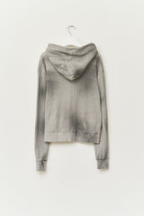 Tank Fading Waffled Zip Hoodie