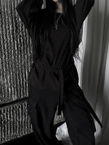 chic loose belted strap knit (3color)