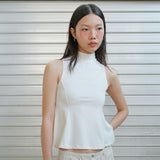 ポルカクレープスリーブレストップ cream