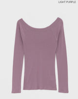 [MADE] Psyche Tencel Off-Shoulder Long Sleeve T-Shirt Tencel 70%