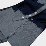 grunge roll-up denim pants_blue