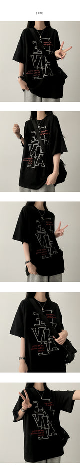 Riva ボックスフィット半袖Tシャツ