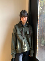 [unisex] ディルカリウォッシングカラーニットジャケットカーディガン