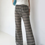 Walt Hippie Stripe Layered Bootscut Pants