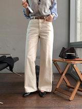 Lucain 307 Cotton Spandex Wide Pants / 5 colors