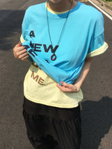 ニューエラレタリングクロップショートスリーブTシャツ (5c)