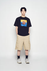 25SS スクエアバスケットボールショートスリーブTシャツ ブラック