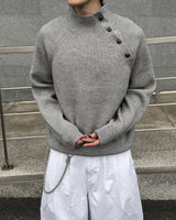 Nell Line Neck Button Knit