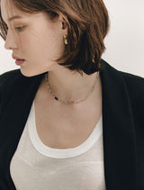26SS★ [Premium Plating] H Edition AB Round Tag Chain Necklace