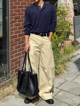 Deli henry-neck long sleeve t-shirt