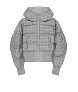 Reversible Check Padded Jacket / Grey