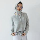 Mesh ruffle belt_gray