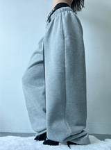 FLEECE ASYMMETRICAL TRACK TRAINING PANTS❤🖤🩶🤎🤍 - 4 COLORS