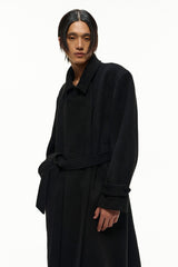 Structured Wool Tie Coat
