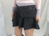vintage knit lace skirt