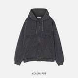 Nerv Pigment Hooded Zip Up (3color)