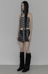 [mnem] Cheshire Tube Top Set (black)