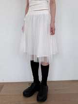  RIBBON TULLE MINI SKIRT