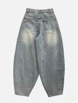 Ramie Brush Balloon Denim Pants 5C