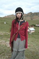 Nadine Check Frill Skirt (2color)
