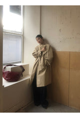 high-end wide long trench coat