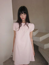 EatmePlz Baby Collar Pink Bubble Sleeve Loose Dress