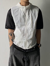 Cropped Nylon Hooded Vest 4C