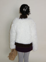 プラムショーツレイヤードミニスカート (Wool Material)