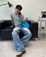 Medon Cutoff Flare Denim Pants
