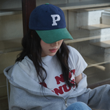 フローラル Pロゴ ボールキャップ (Green & Navy)