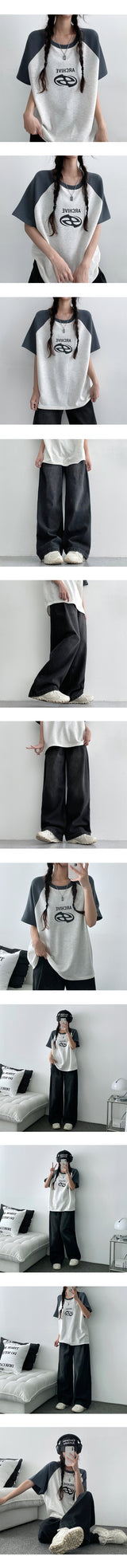 Bow pintuck wide pants
